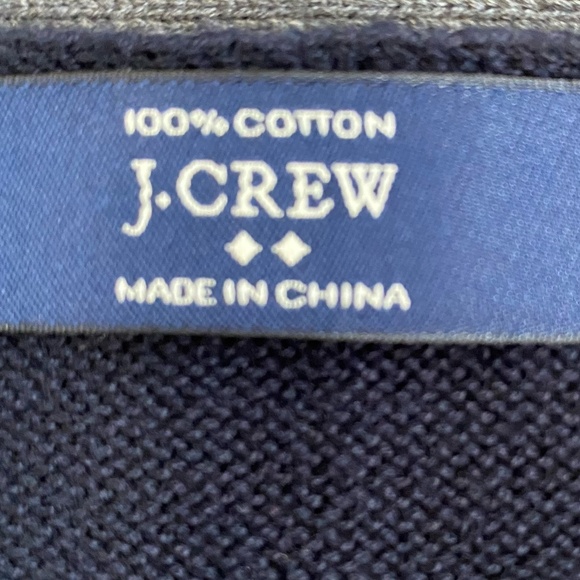 J Crew Mens Dk Blue Cotton Button Up V-Neck Classic Casual Cardigan Sz- M - Picture 14 of 15
